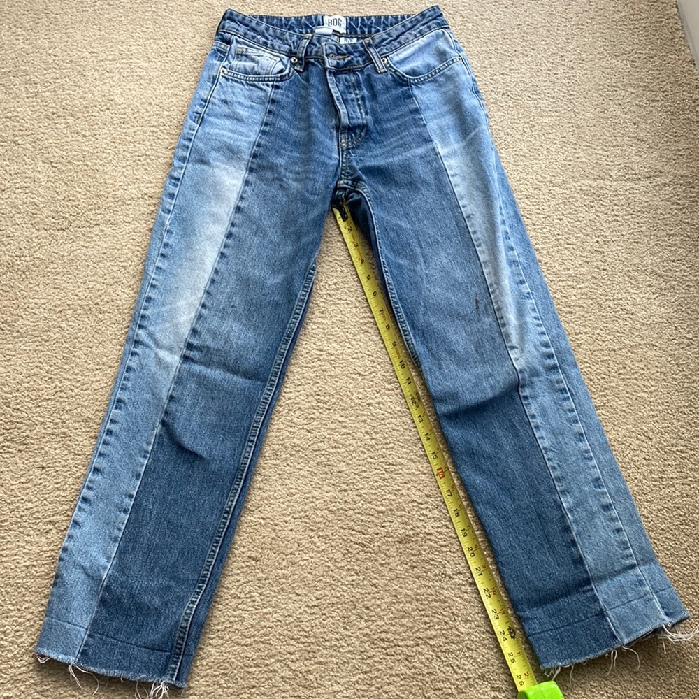 Urban Outfitters BDG vintage striped denim. 26 waist, 26” inseam.  Minor spots.